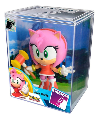 Fandom Box Boneca Amy Rose Sonic Colecionável Lider