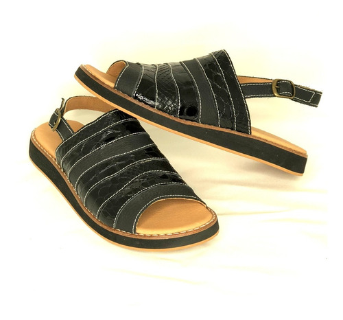 Sandalias Bajas De Cuero Capellada Entera-personalizadas