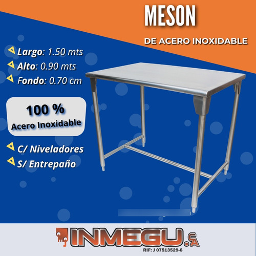 Meson En Acero Inoxidable Calibre 304-4 1mm