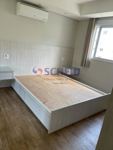 Imagem 9 de 15 de Studio 38 M2, 1 Vaga, Com Sacada E Painés Em Vidro; Novo, Móveis Planejados E Acessórios Instalados - Mc9180