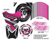 Comprar Adesivo Kit Cb Twister 16 A 20 Na Cor Pink 2kits Ploter H803
