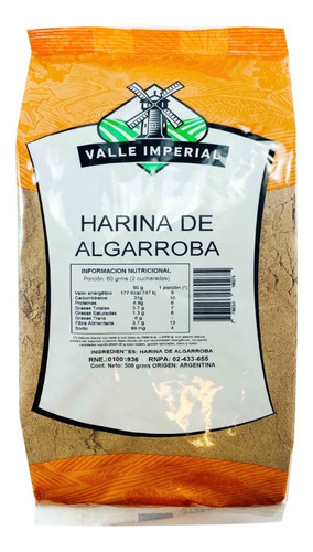 Harina De Algarroba 500 Gr Marca: Valle Imperial