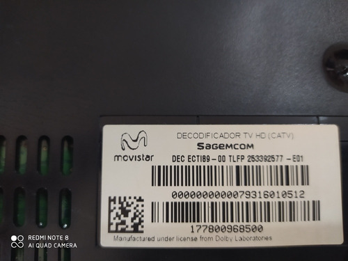 Decodificador Movistar Hd Grabador