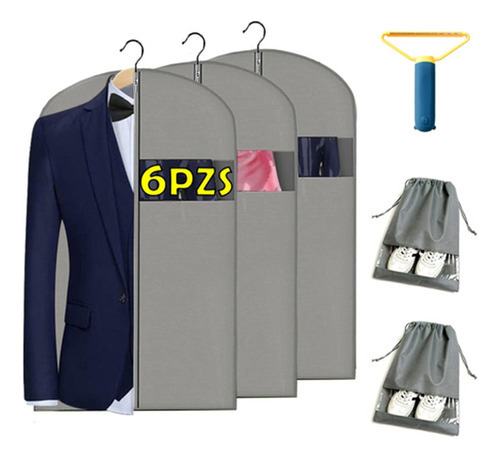 Set Kit 3 Porta-traje Funda+2 Porta-zapatos+1 Quita Pelusas