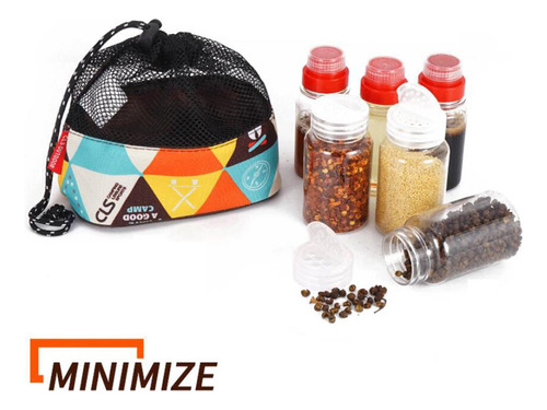 6pcscondiment Jar Picnic Bottle Mezclado Mezclado Mezclado