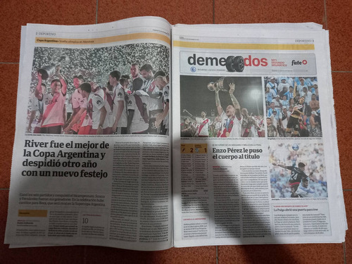 Diario Clarin 10/12/2017. River Campeón De La Copa Argentina (Usado)