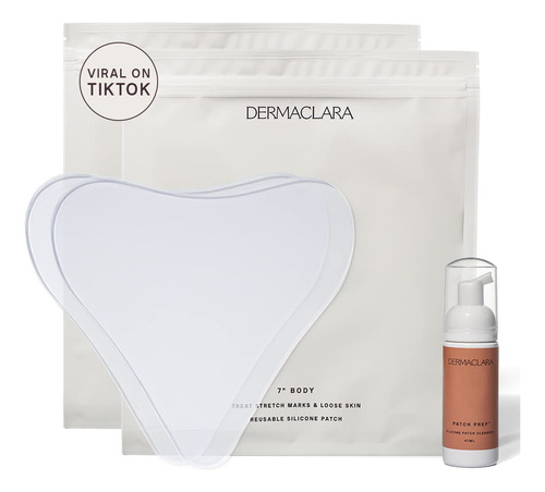 Dermaclara Kit De Parches De Silicona Para Estrias, Gel Segu