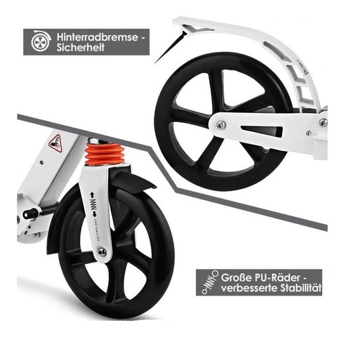 Imagen 2 de 3 de Urban Scooter Monopatín Patineta Metálica Adultos Niños 682