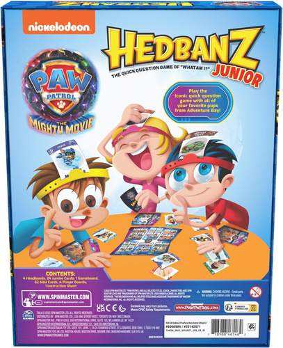Hedbanz Junior Paw Patrol The Mighty Movie Game Games: Juego