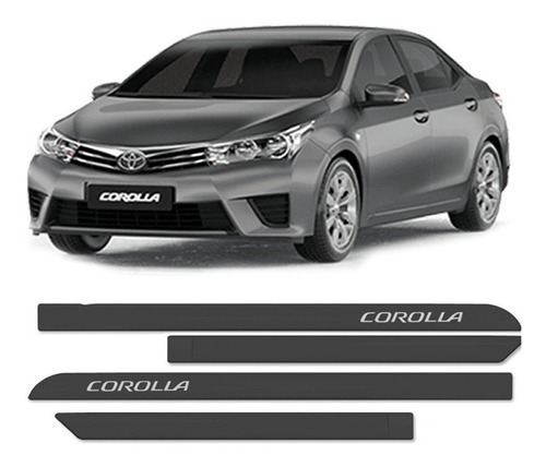 Jogo Friso Porta Lateral Corolla Cinza Galactico 2010 A 2021