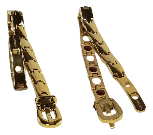 Pulsera Magnética Saludable Dorado Ysmgb-37