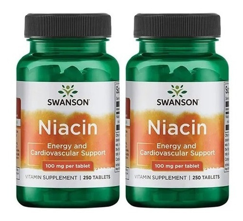 Niacin Niacina 250 Tab 100mg Swanson Pack 2x Enviogratis