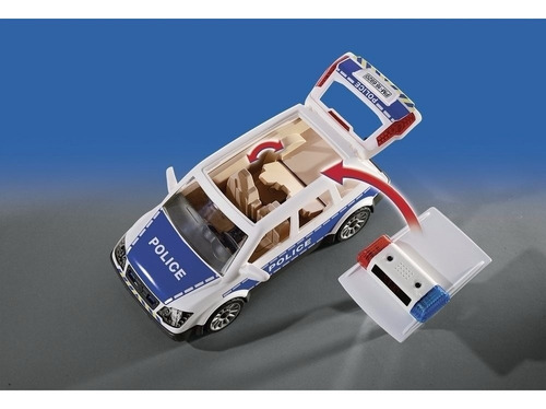 Imagen 3 de 8 de Playmobil Coche Policia Con Luces 6920 City Action Educando