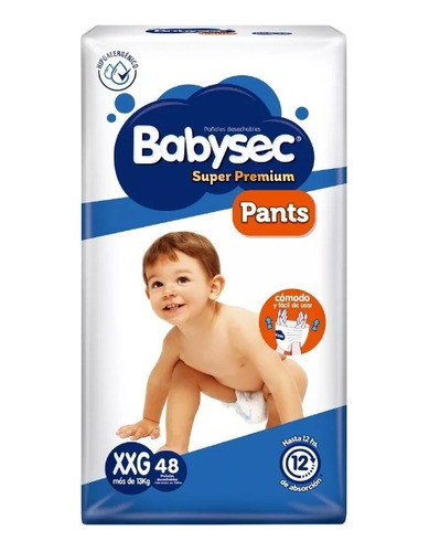 Pañal Babysec Pants Super Premium Talla Xxg 48 Un