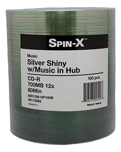 Spin-x X - Cd-r De Audio Digital (80 Min, 700 Mb), Brillante
