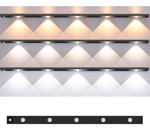 Barra De Luz Led Inteligente De 40 Cm Con Sensor Corporal