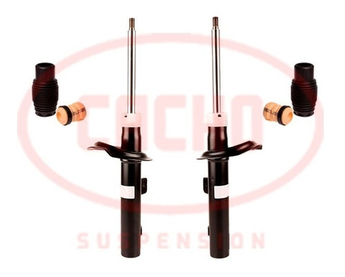 Kit Amortiguadores Más Topes Y Fuelles P/ Peugeot 206 / 207