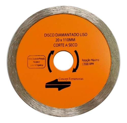 Imagem 5 de 5 de Disco Diamantado Liso Corte A Seco Dd003 20x110mm