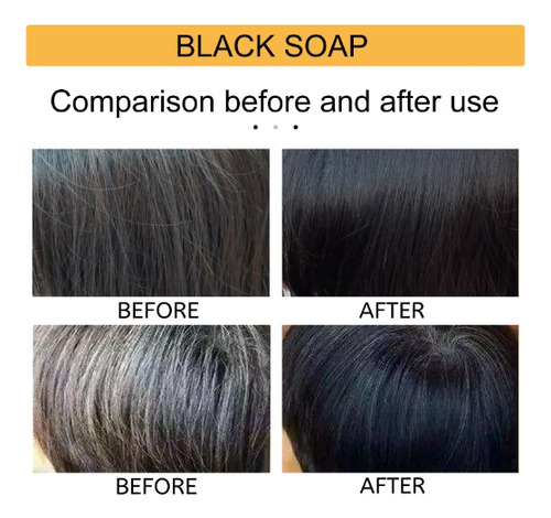 Sabão Em Barra De Shampoo Escurecedora De 3 Peças