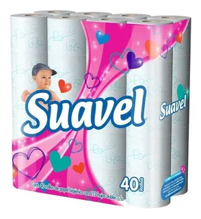 Papel Higiénico Suavel Grabado Doble Hoja De 40 u