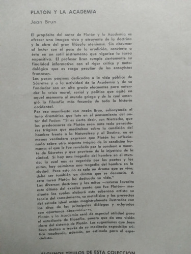Jean Brun: Platón Y La Academia - Eudeba (Usado)