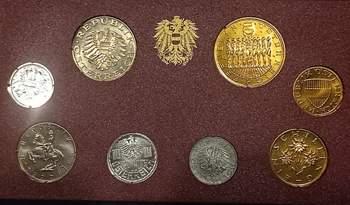 Monedas Austria Set 1992 (schill Circulante) 8 Moned. Lp 040 (Usado)
