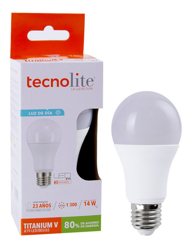 Foco Led Bombilla Titanium5 E27 14w 100-240v 6500k Tecnolite