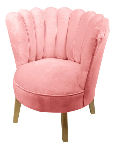 Sillón Moderno Vintage Salas Puff Bar Cafetería Hotel Color Rosa
