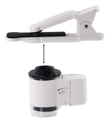 Microscopio De Bolsillo Con Luz Led Y Clip Para Teléfono