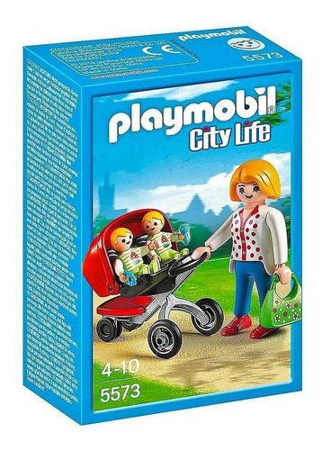 Playmobil City Life Mama Con Carrito De Gemelos Jeg 5573