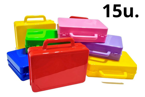 Mini Valija Plástica Para Souvenir Pastel X 15u