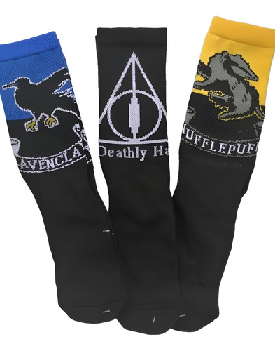 Calcetas Harry Potter Ravenclaw, Deathly Hallows, Hufflepuff