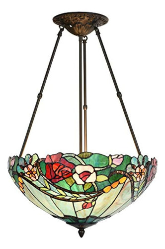 Bieye L10741 Rose Flower Tiffany Style Vitral Lámpara Colgan