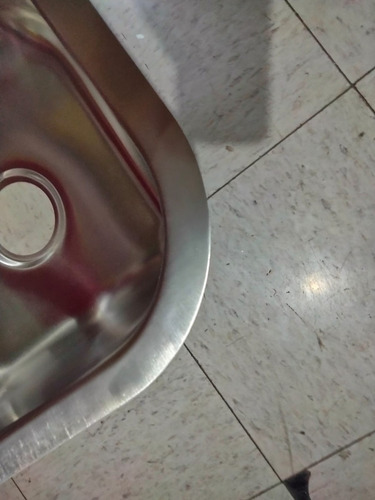 Tarja Doble Submontar Acero Inox 304 Con Golpes Por Almacen