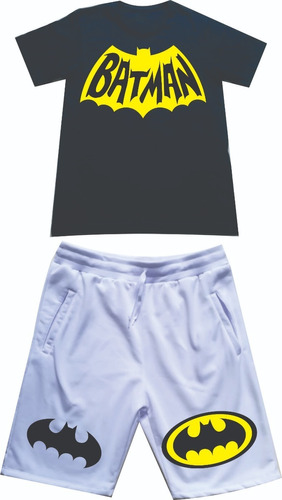 Conjuntos Pantaloneta + Buzo Batman Niños Y Adultos