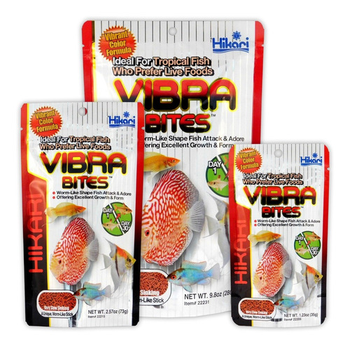 Hikari Vibra Bites Alimento Peces Gusano Rojo 280g