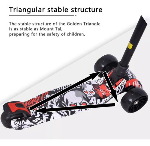 Scooter Para Niños De 3 Ruedas Con Luces Led
