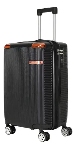 Ygm Malas Mala De Viagem 2085 Preto 55 Cm X 35cm X 25cm 10kg Abs Rodinhas 360 Remoíveis Leva Na Cabine Do Avisão Resistente Para Viagem