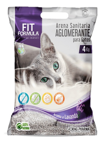 Arena Fit Gato Aroma Lavanda X 4 Kg