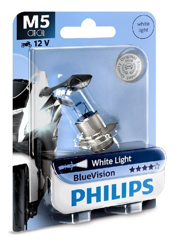 Ampolleta De Moto Blue Vision M5 De 12v Y 35/35w Philips