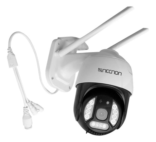 Camara De Seguridad Necnon Hd1080p 2mp Wifi Ip66 Exterior Color Blanco