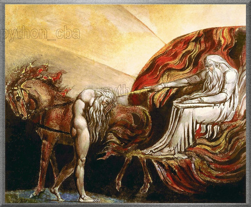 Cuadro Dios Juzgando A Adán - William Blake - Año 1795