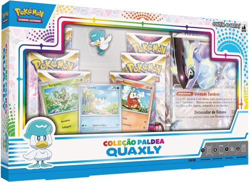 Box Pokémon Coleção Paldea Quaxly -  Copag