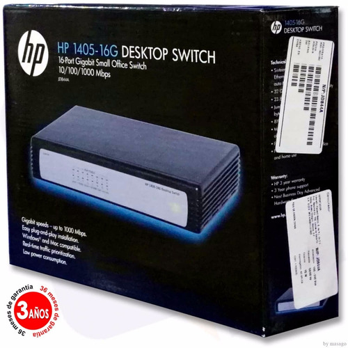 Switch Hp 16 Puertos Gigabit 1405 16g Hpe 1405-16g Jd844a