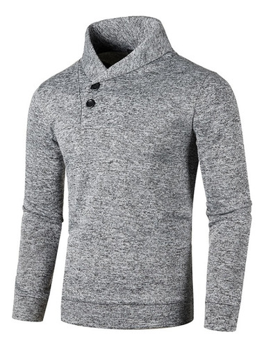 Suéteres De Medio Cuello Alto Para Hombre Con Cuello Abotona