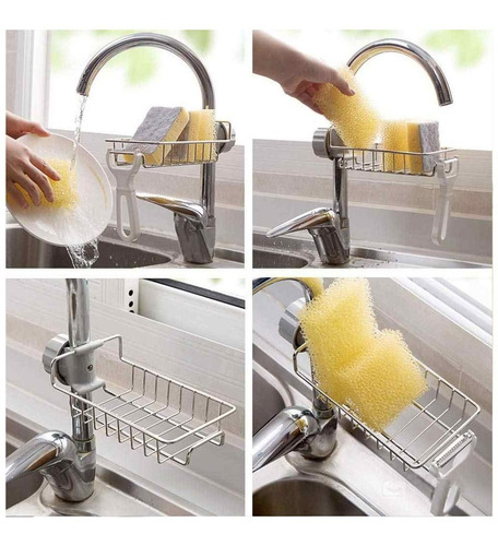 Imagen 6 de 8 de Organizador Cocina Soporte Esponja Multiuso