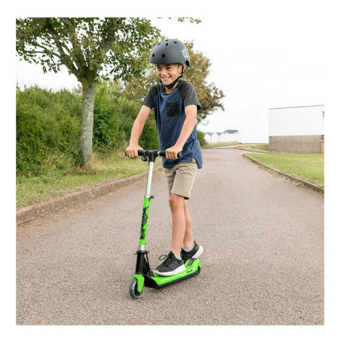 Scooter Eléctrico Plegable Con Luz Led Xootz Color Verde