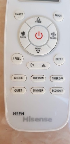 Control Minisplit Hisense Acondicionado Clima At122tg2
