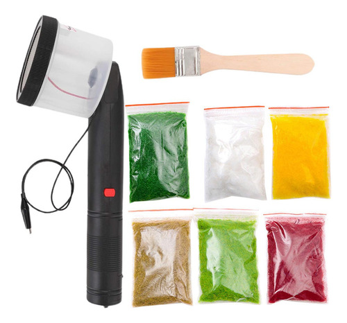 Máquina De Flocagem Estática Diy 6 Sacos De Pó De Grama