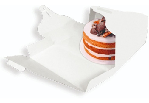 Caja Para Torta Blanca Lisa 30,5x30,5x12 - 10 Unidades